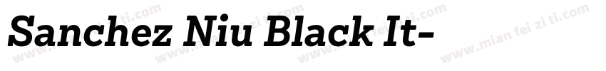 Sanchez Niu Black It字体转换